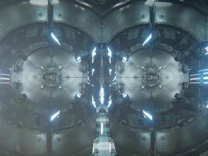 Futuristic Sci-Fi Corridor Environment 3D Model