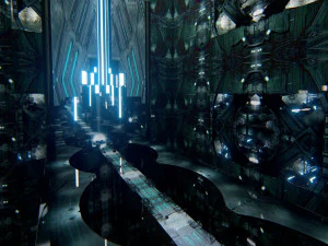 Futuristic Sci-Fi Corridor Environment 3D Model