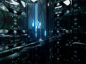Futuristic Sci-Fi Corridor Environment 3D Model