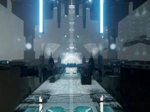 Futuristic Sci-Fi Corridor Environment 3D Model