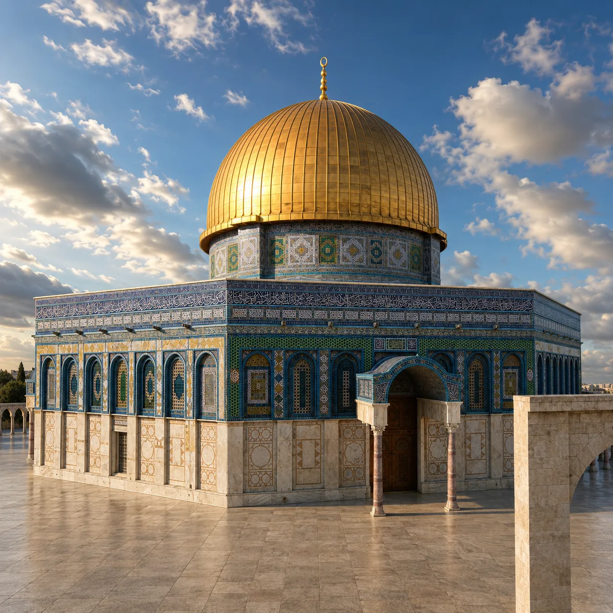 Dome of The Rock Mosque 3D Model .c4d .max .obj .3ds .fbx .stl .blend