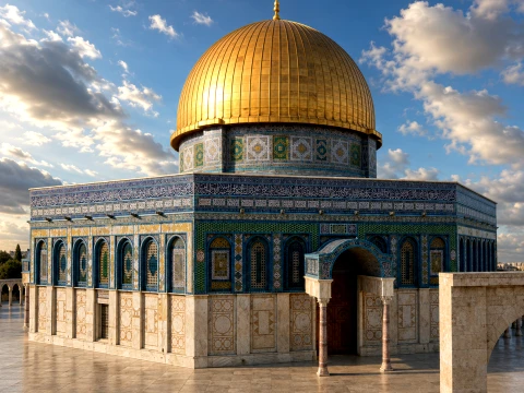 Mosqu&eacute;e du D&ocirc;me du Rocher Modèle 3D