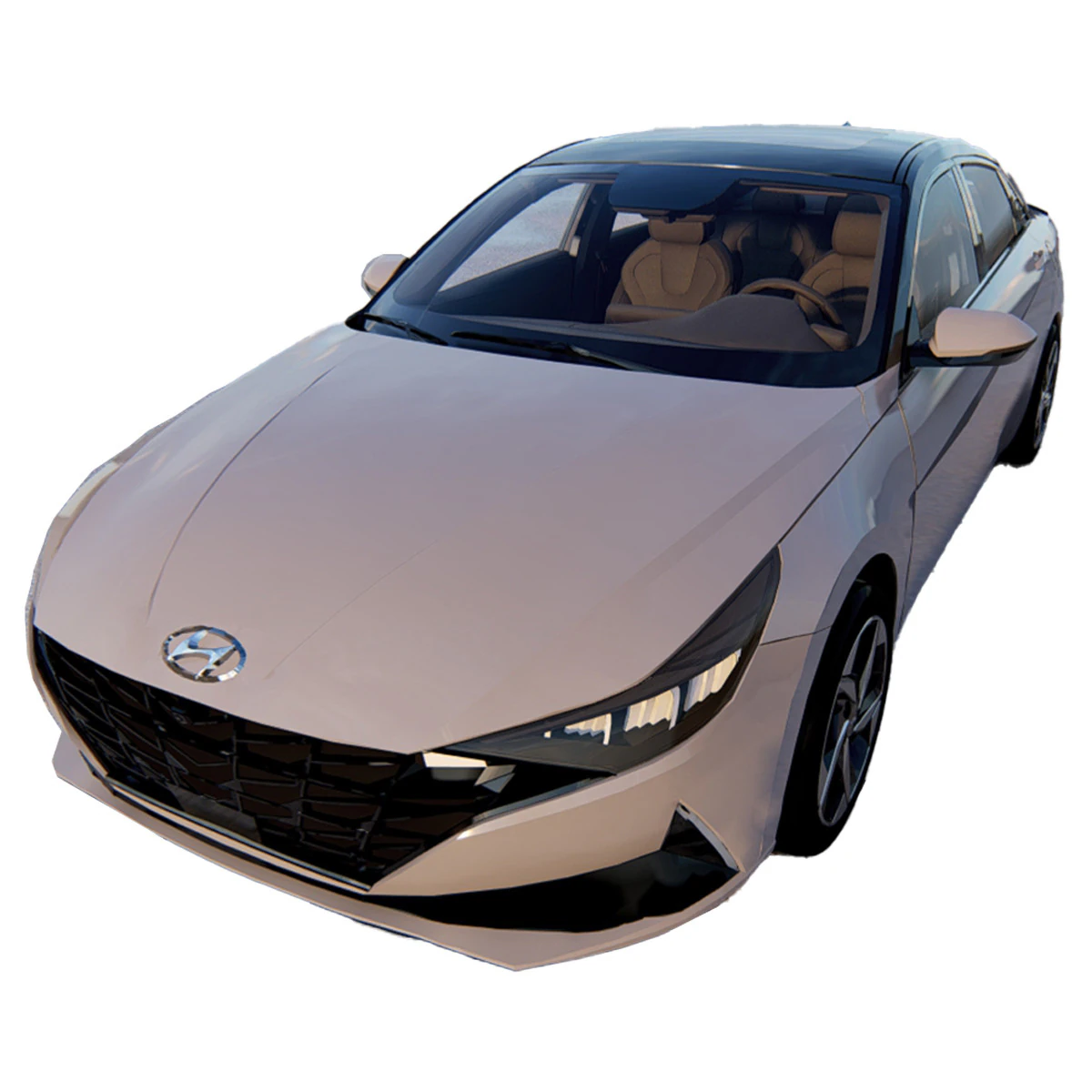 Hyundai Elentra 3D Model .c4d .max .obj .3ds .fbx .stl .blend 