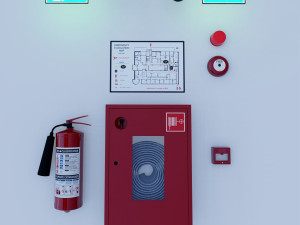 Fire System Components 3D Модель
