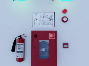 Fire System Components 3D Model