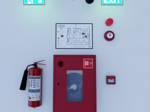 Fire System Components 3D Модель