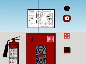 Fire System Components 3D Model