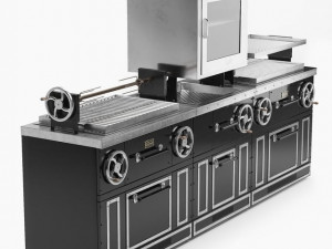 Commercial Kitchen Equipment 3D Model