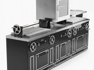 Commercial Kitchen Equipment 3D Model