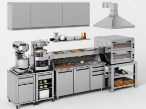 Commercial Kitchen Equipment 3D Model