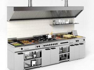 Commercial Kitchen Equipment 3D Model