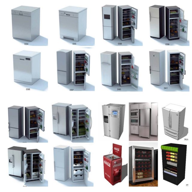 Kitchen Appliance collection 3D Model .c4d .max .obj .3ds .fbx .stl .blend 