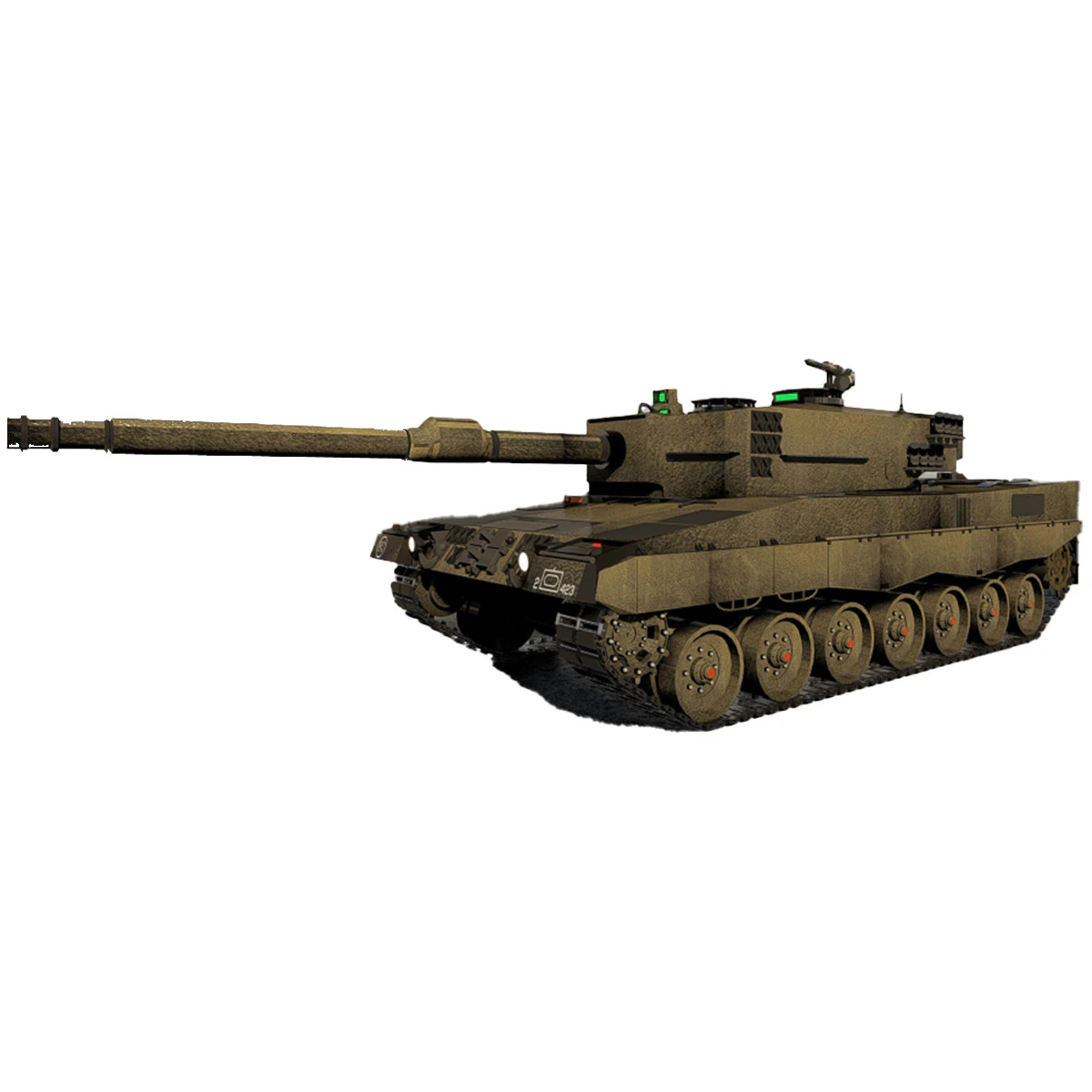 Leopard 2A4 MBT 3D Model .c4d .max .obj .3ds .fbx .stl .blend 