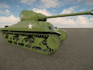 M4 Sherman Tank Modello 3D