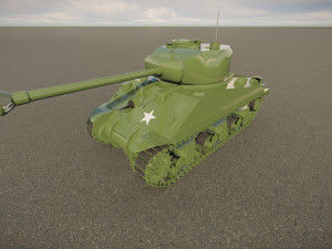 M4 Sherman Tank Modello 3D