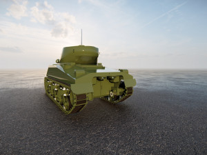 M4 Sherman Tank Modello 3D