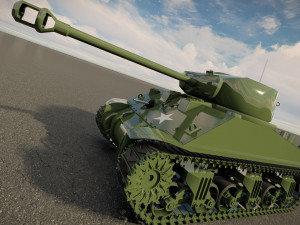 M4 Sherman Tank Modello 3D