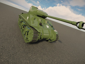 M4 Sherman Tank Modello 3D