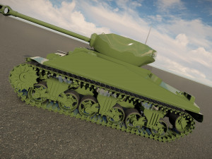 M4 Sherman Tank Modello 3D