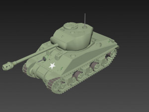 M4 Sherman Tank Modello 3D