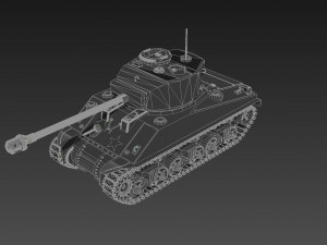 M4 Sherman Tank Modello 3D