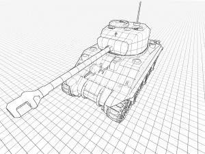 M4 Sherman Tank Modello 3D