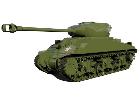 M4 Sherman Tank Modelo 3D