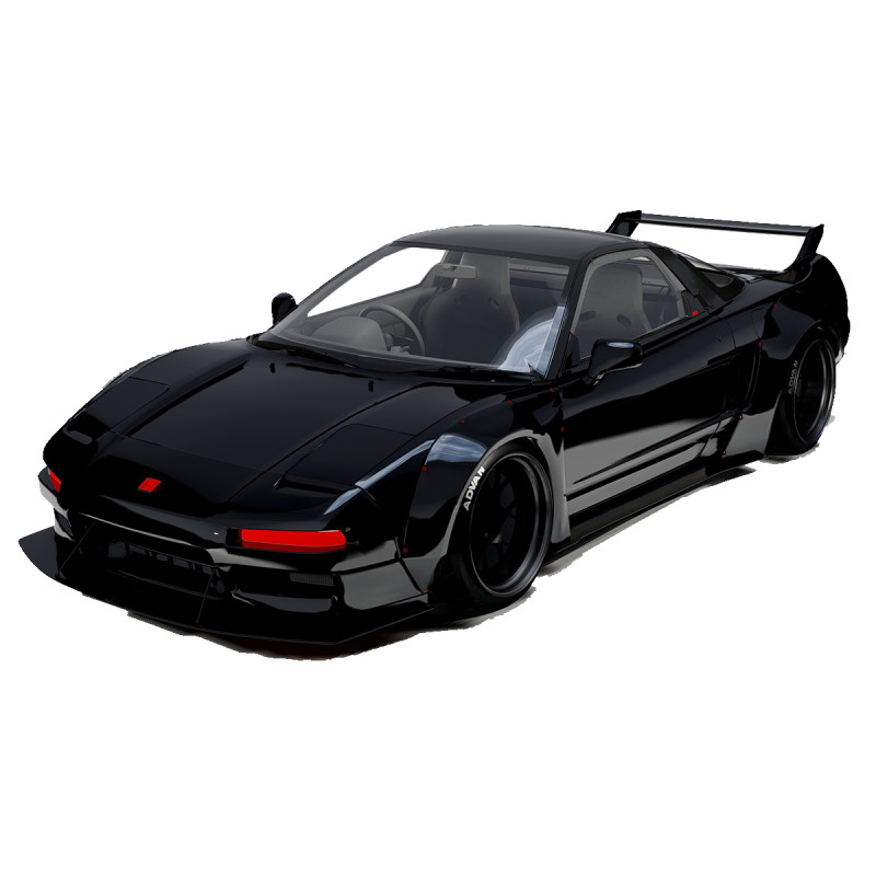 Honda NSX Lb Works 1993 3D Model .c4d .max .obj .3ds .fbx .stl .blend