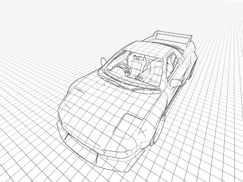 Honda NSX Lb Works 1993 3D Model