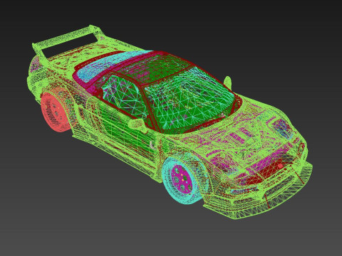Honda NSX Lb Works 1993 3D Model