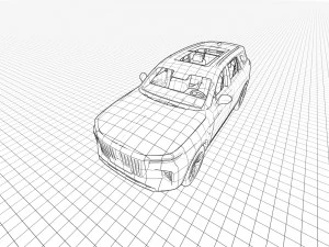 FAW Hongqi E HS9 3D Model