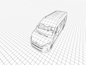 Toyota Hiace Commuter GL Bus 3D Model