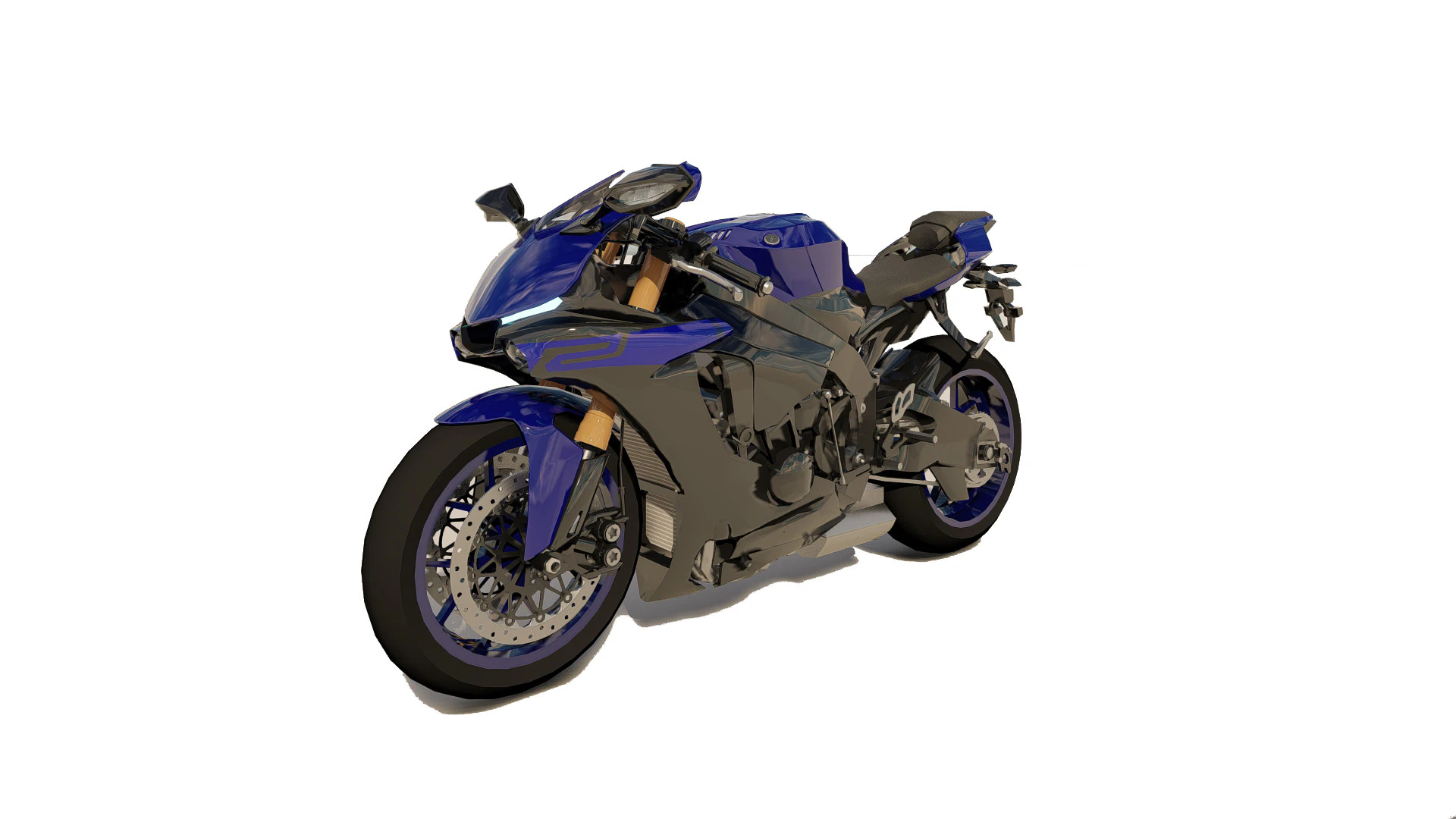 Yamaha YZF-R1 2020 3D Model .c4d .max .obj .3ds .fbx .stl .blend 