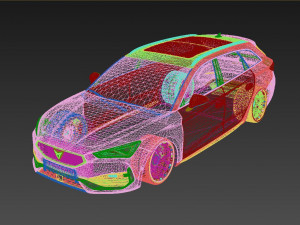 Seat Leon Sportstourer Cupra 3D Модель