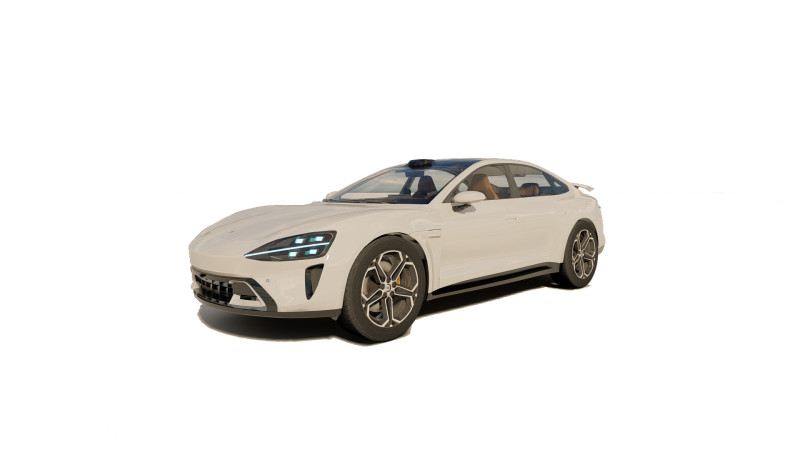 Xiaomi SU7 2024 3D Model .c4d .max .obj .3ds .fbx .stl .blend 