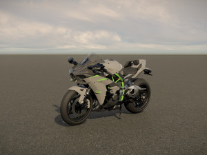 Kawasaki Ninja H2R Supercharged 2020 3D-Modell