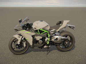 Kawasaki Ninja H2R Supercharged 2020 3D Model in Motorcycle 3DExport