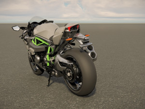 Kawasaki Ninja H2R Supercharged 2020 3D Modell in Motorrad 3DExport