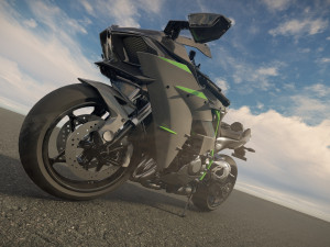Kawasaki Ninja H2R Supercharged 2020 3D-Modell