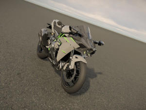 Kawasaki Ninja H2R Supercharged 2020 Modello 3D in Motocicletta 3DExport
