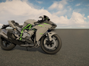 Kawasaki Ninja H2R Supercharged 2020 Modello 3D in Motocicletta 3DExport