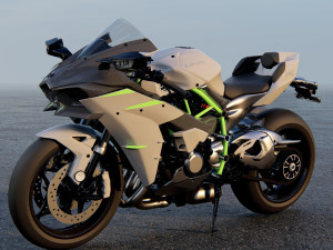 Kawasaki Ninja H2R Supercharged 2020 3D-Modell