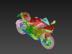 Kawasaki Ninja H2R Supercharged 2020 3D-Modell