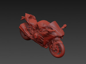 Kawasaki Ninja H2R Supercharged 2020 3D-Modell