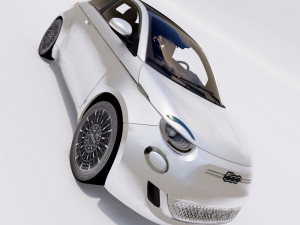 Fiat 500e 2021 3D Model