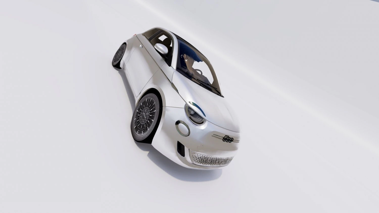 Fiat 500e 2021 3D Model .c4d .max .obj .3ds .fbx .stl .blend