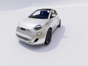Fiat 500e 2021 3D Model