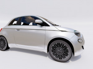 Fiat 500e 2021 3D Model