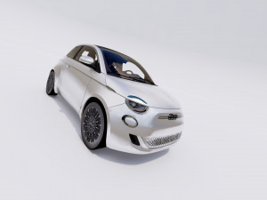 Fiat 500e 2021 3D Model