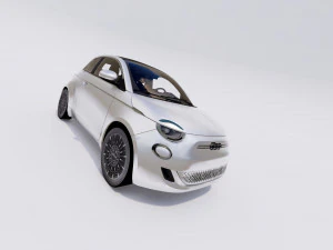 Fiat 500e 2021 3D Model